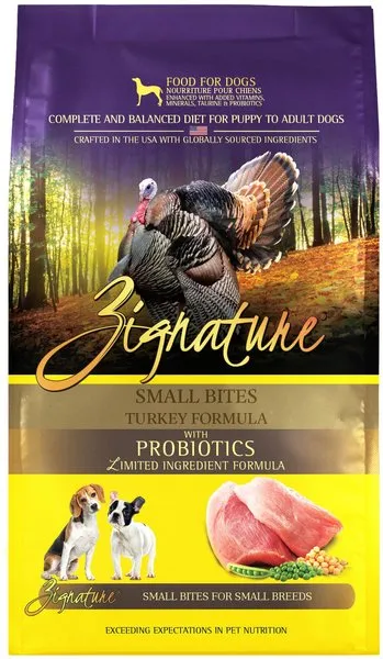Zignature Small Bites Grain Free Turkey Formula Dry Dog Food