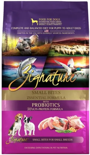 Zignature Small Bites Grain Free Zssential Formula Dry Dog Food