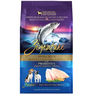 Zignature Trout and Salmon Meal Little Bites Formula