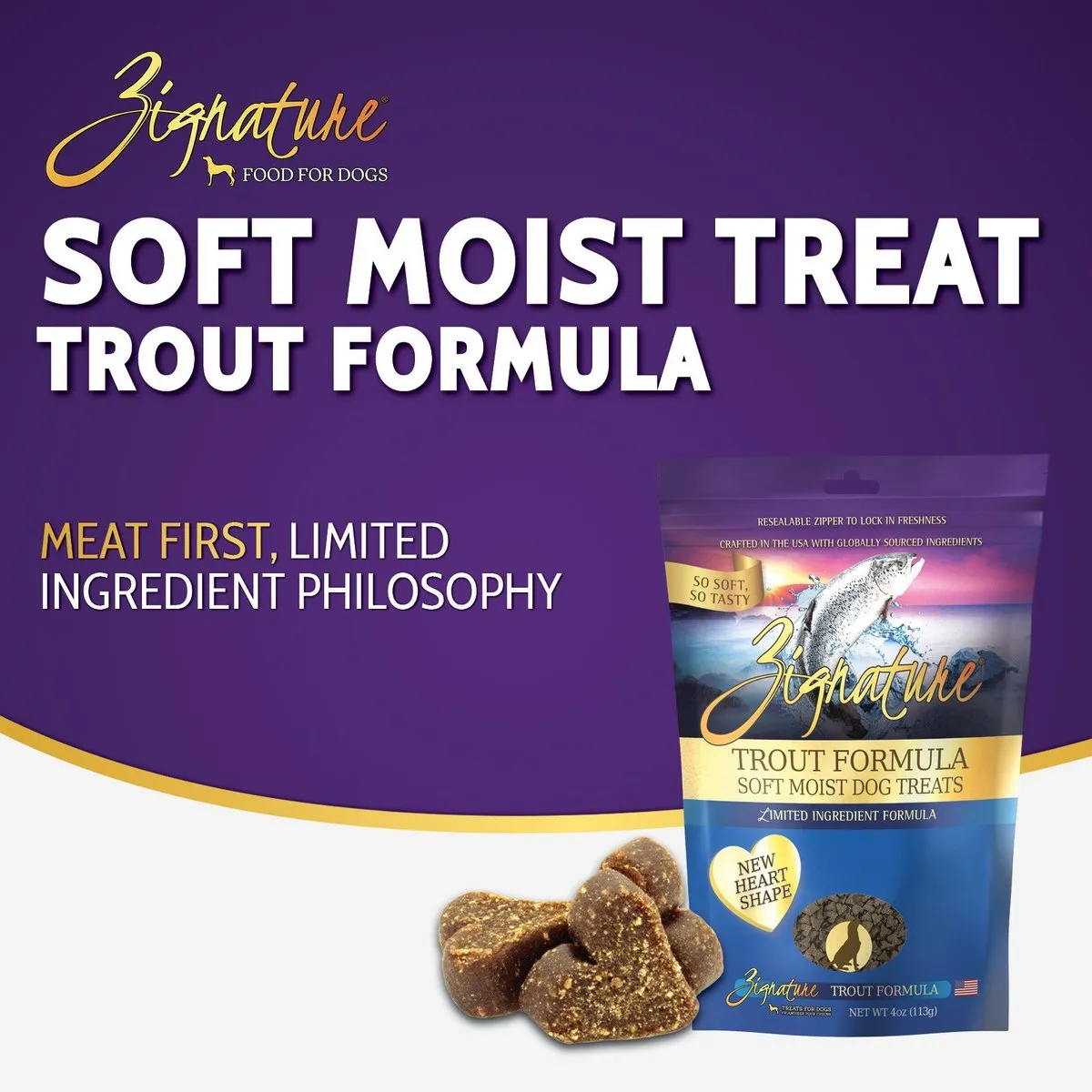 Zignature Trout Flavored Soft Dog Treats