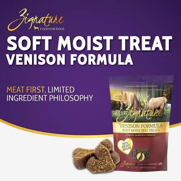 Zignature Venison Flavored Soft Dog Treats