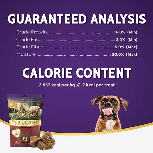 Zignature Venison Flavored Soft Dog Treats