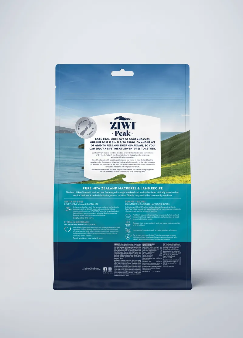 ZIWI Peak Air-Dried Mackerel & Lamb Recipe For Cats