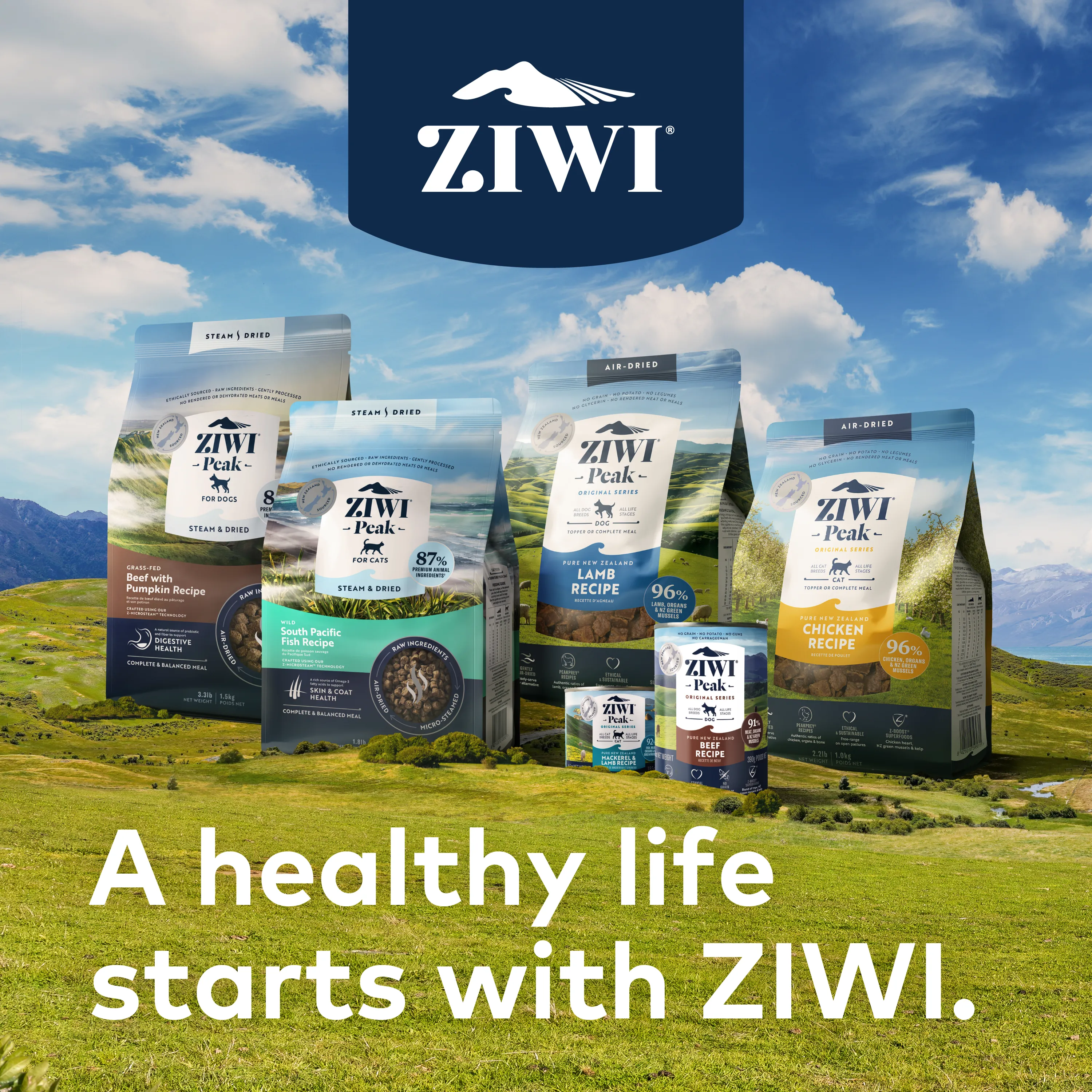 ZIWI Peak Grain Free Air-Dried Mackerel and Lamb Dry Dog Food