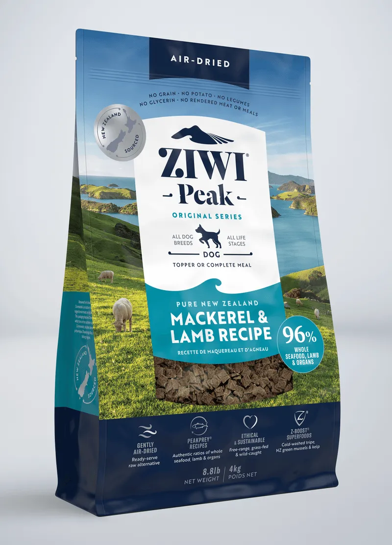 ZIWI Peak Grain Free Air-Dried Mackerel and Lamb Dry Dog Food