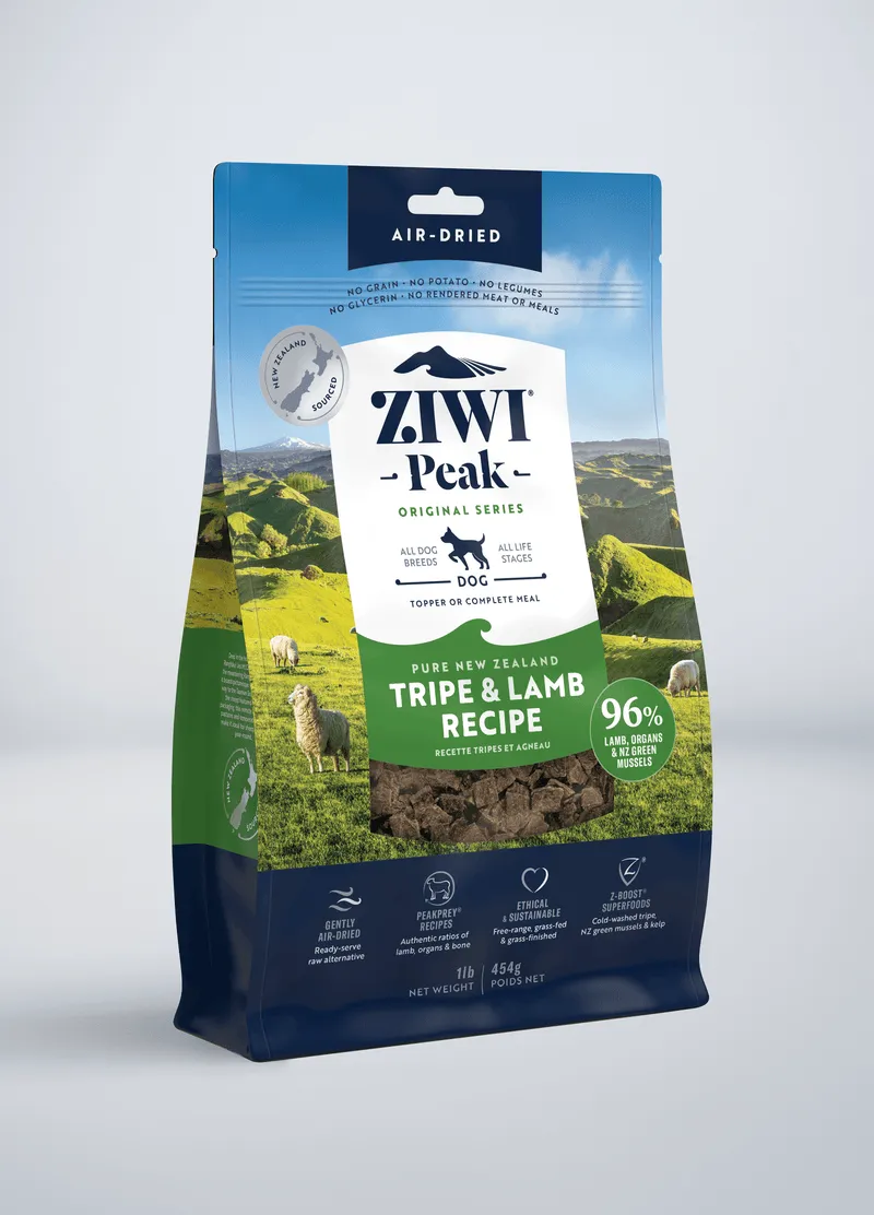 ZIWI Peak Grain Free Air-Dried New Zealand Tripe and Lamb Dry Dog Food