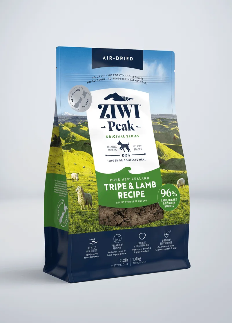 ZIWI Peak Grain Free Air-Dried New Zealand Tripe and Lamb Dry Dog Food