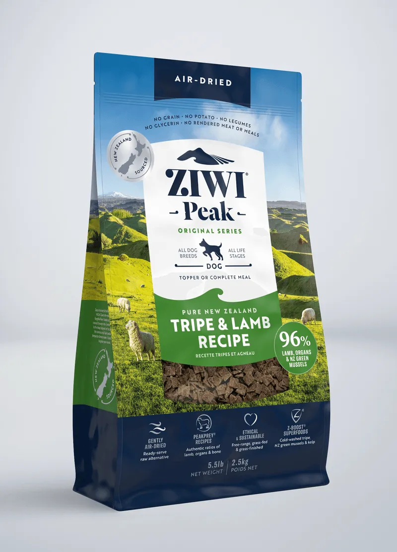 ZIWI Peak Grain Free Air-Dried New Zealand Tripe and Lamb Dry Dog Food