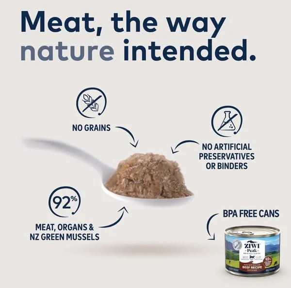 ZIWI Peak Grain Free Beef Recipe Canned Cat Food
