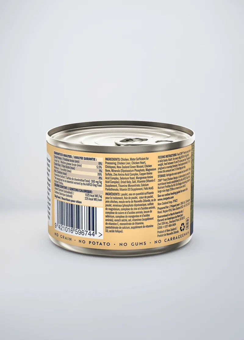 ZIWI Peak Grain Free Free-Range Chicken Recipe Canned Dog Food