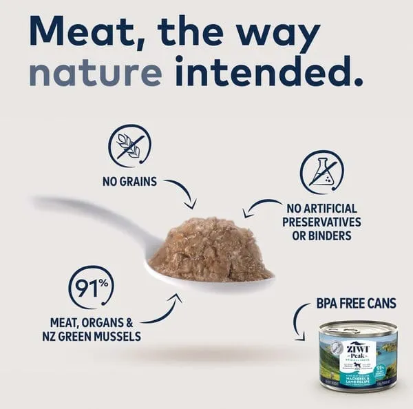 ZIWI Peak Grain Free Mackerel & Lamb Recipe Canned Dog Food
