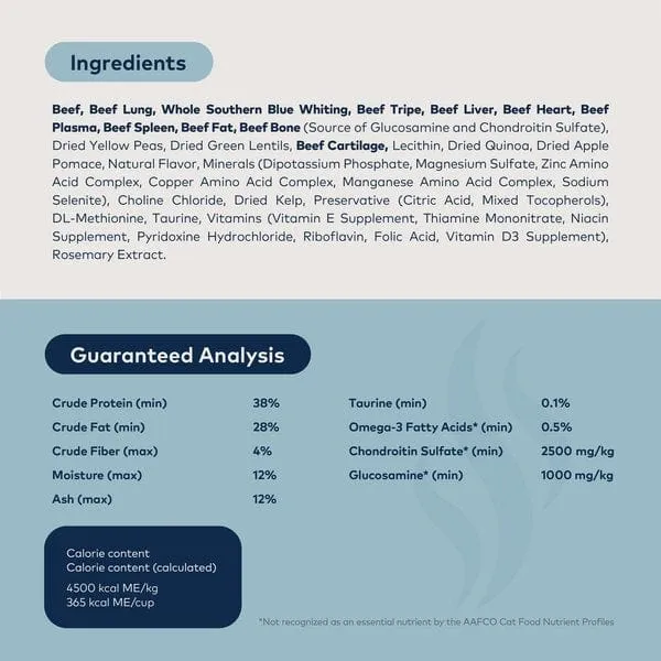 ZIWI Peak Steam & Dried Beef with Southern Blue Whiting Recipe Air-Dried Cat Food