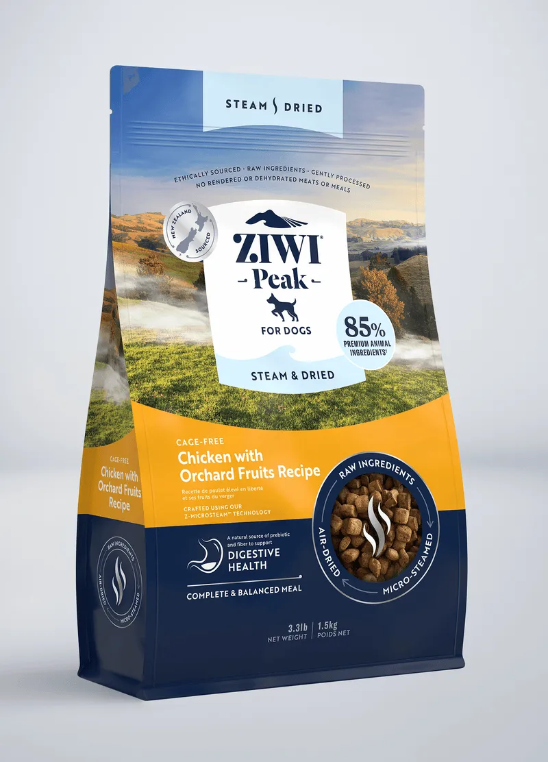 ZIWI Peak Steam & Dried Chicken with Orchard Fruits Recipe Air-Dried Dog Food