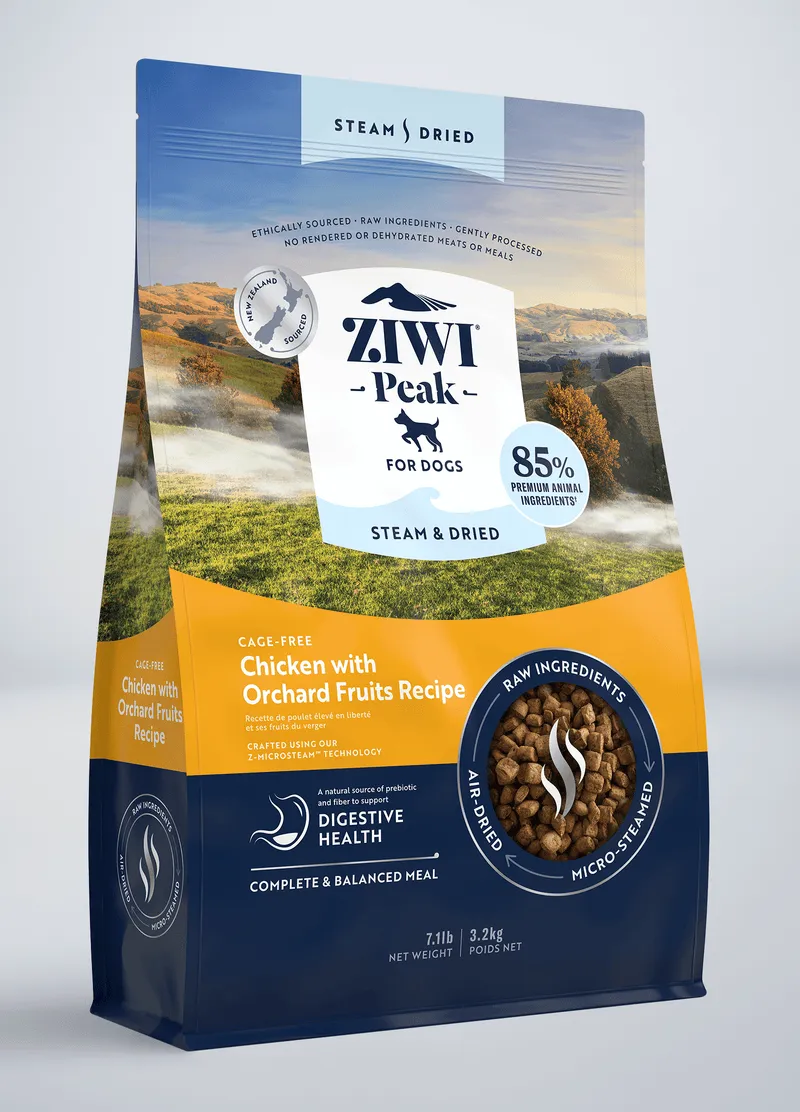 ZIWI Peak Steam & Dried Chicken with Orchard Fruits Recipe Air-Dried Dog Food