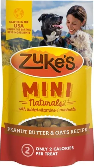 Zukes Mini Naturals Peanut Butter & Oats Dog Treats